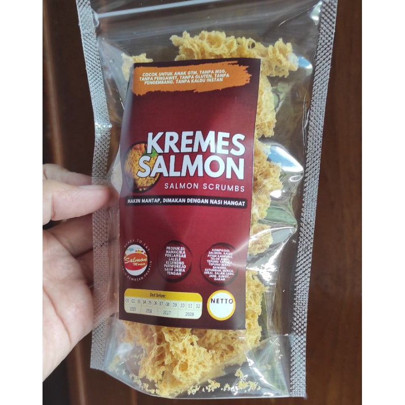 

KREMES IKAN SALMON/ beli 10 gratis 1 / 30 g kremesansalmon / kremesanikan / kremesan Mpasi / cemilanSehatAnak / anak GTM / kremesan non msg