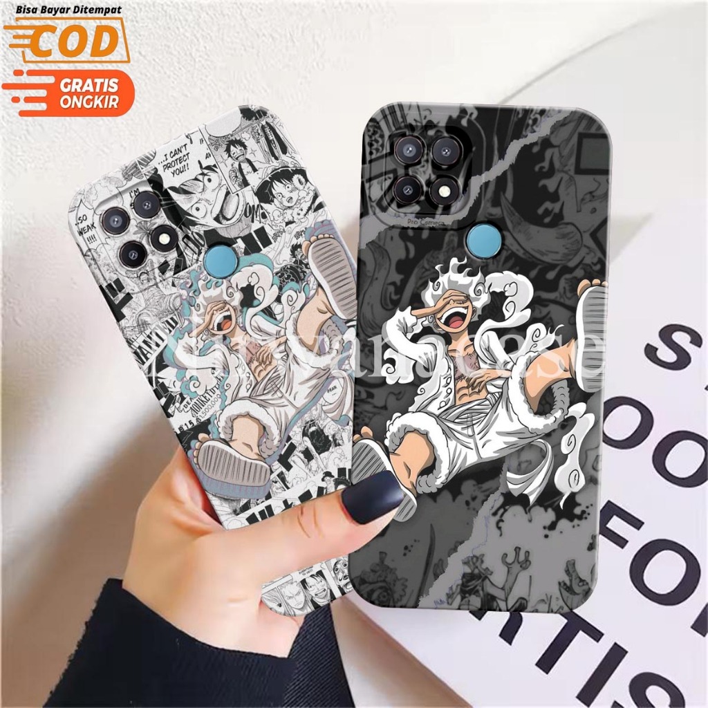 Case Oppo A15 - Case Oppo A15S - Case Oppo A35 Motif One Pice Gear 5 Sillikon Pro Camera Lentur - Fa