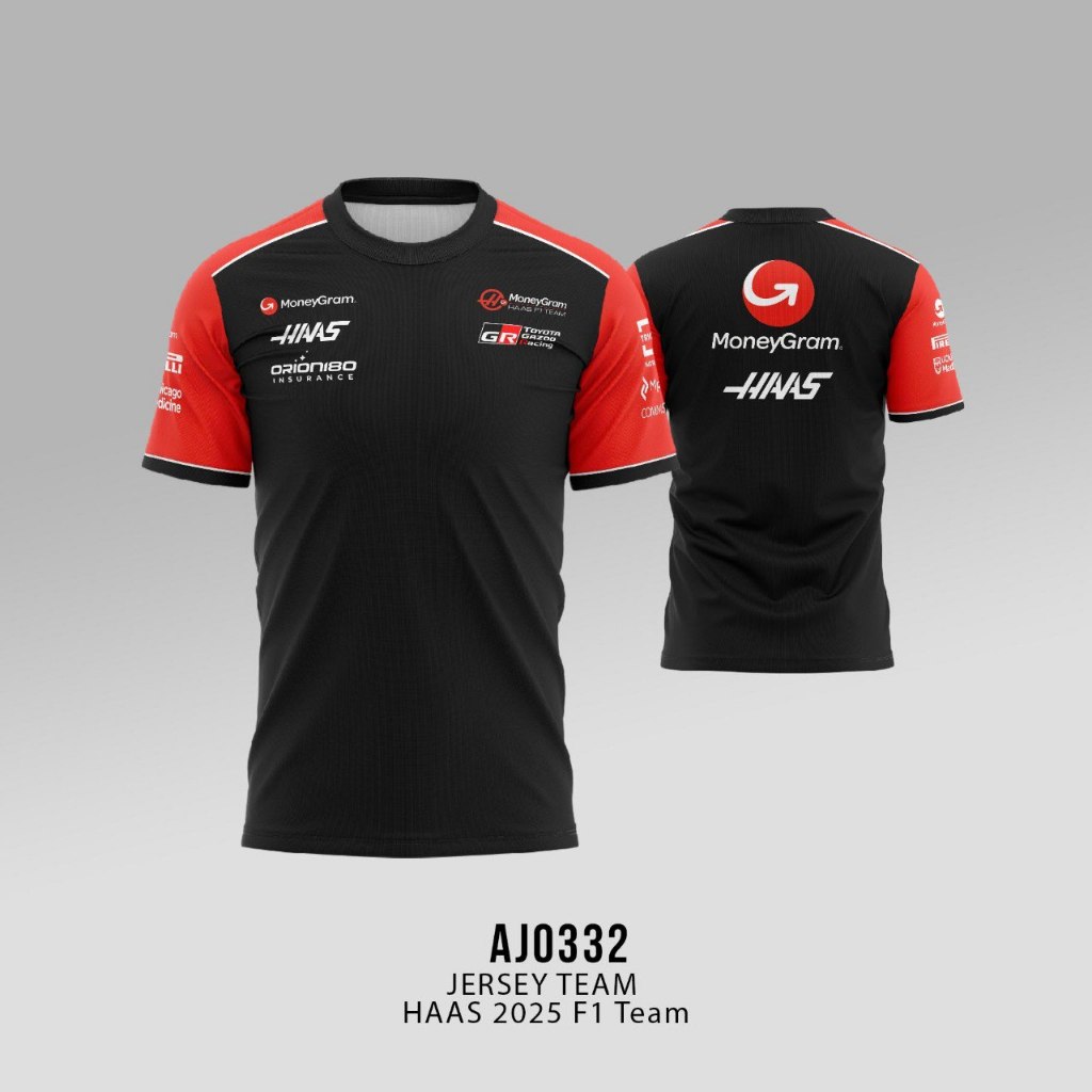 Kaos Jersey Team HAAS F1 2025 Premium Jersey Lengan Pendek Jersey Lengan Panjang AJ0332-AJ0332P