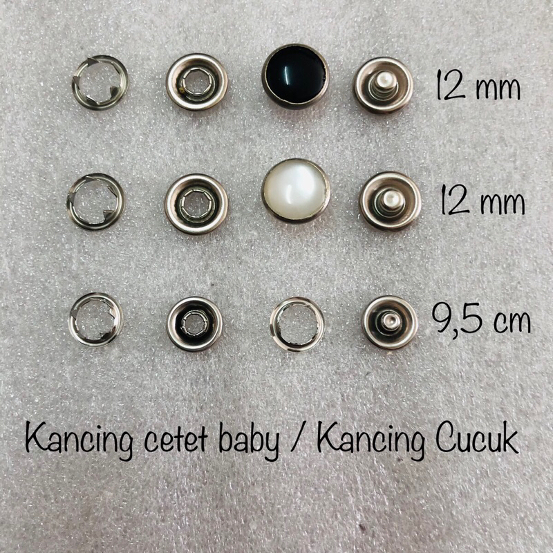 Kancing cetet baby / kancing cucuk per 144 ( anti karat )
