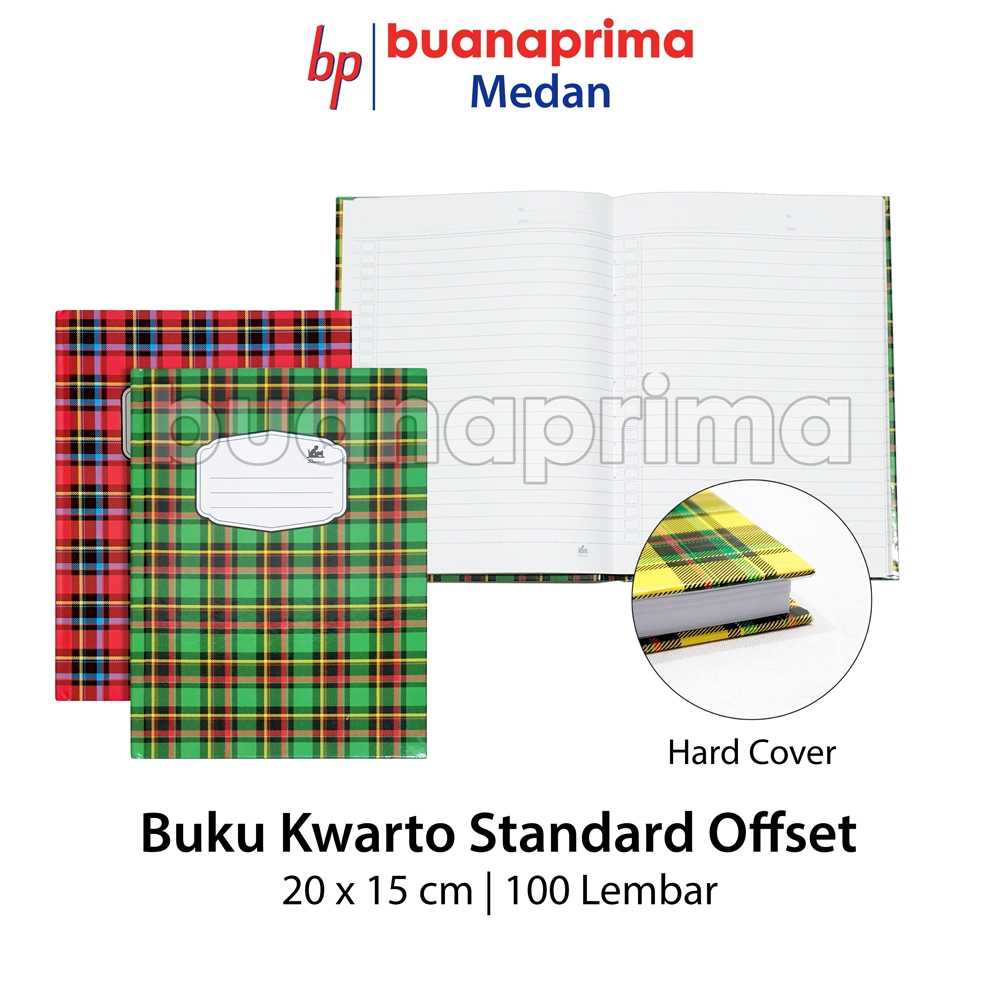 

Buku Tulis Hard Cover Kwarto Standard Offset 100 Lembar 20 x 15 cm Buku A5 Hard Cover Quarto