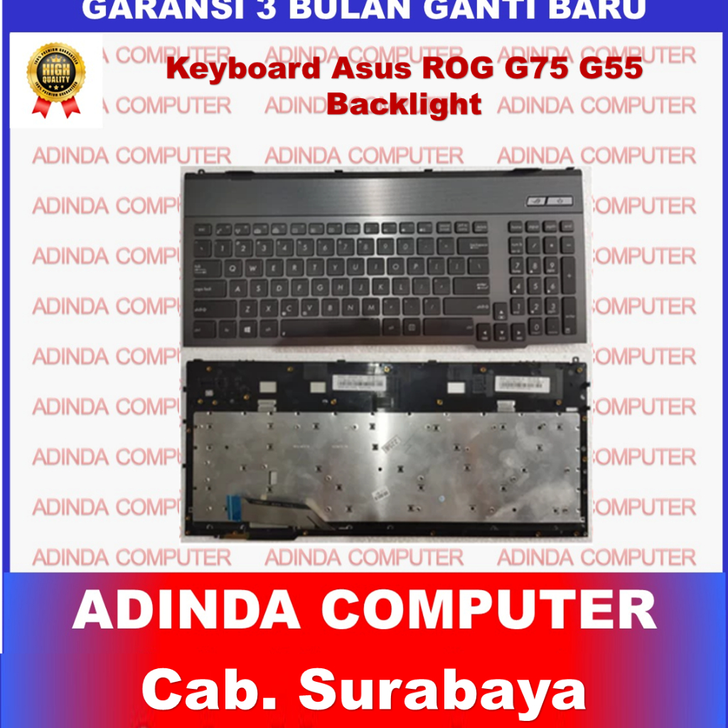 Keyboard Asus ROG G55 G75 G75VM G55V G55VW G55VX G75V G75VW