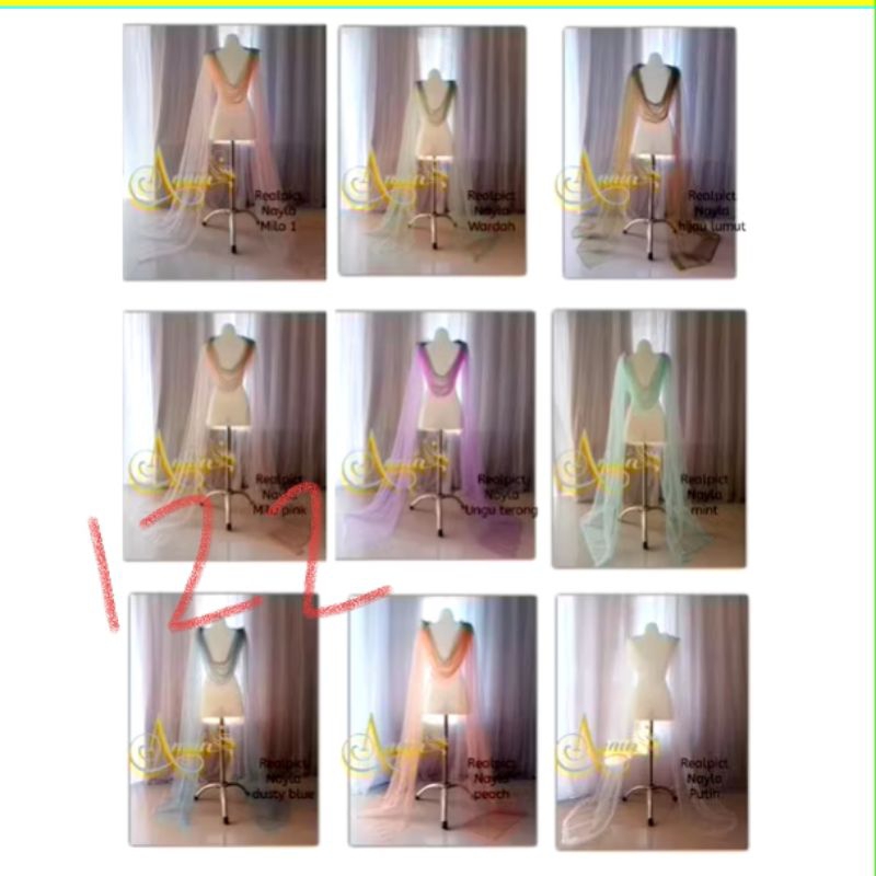 sayap nayla 150 cm hiasan bahu drapery belakang variasi kebaya sayap pengantin sayap gaun