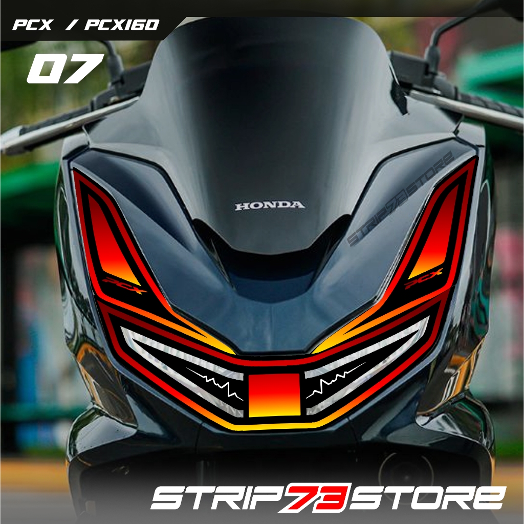 KODE 07 TERBARU STIKER ALIS LAMPU MOTOR PCX 160 - STIKER ALIS LAMPU DEPAN PCX 160 PREMIUM GRAFIK