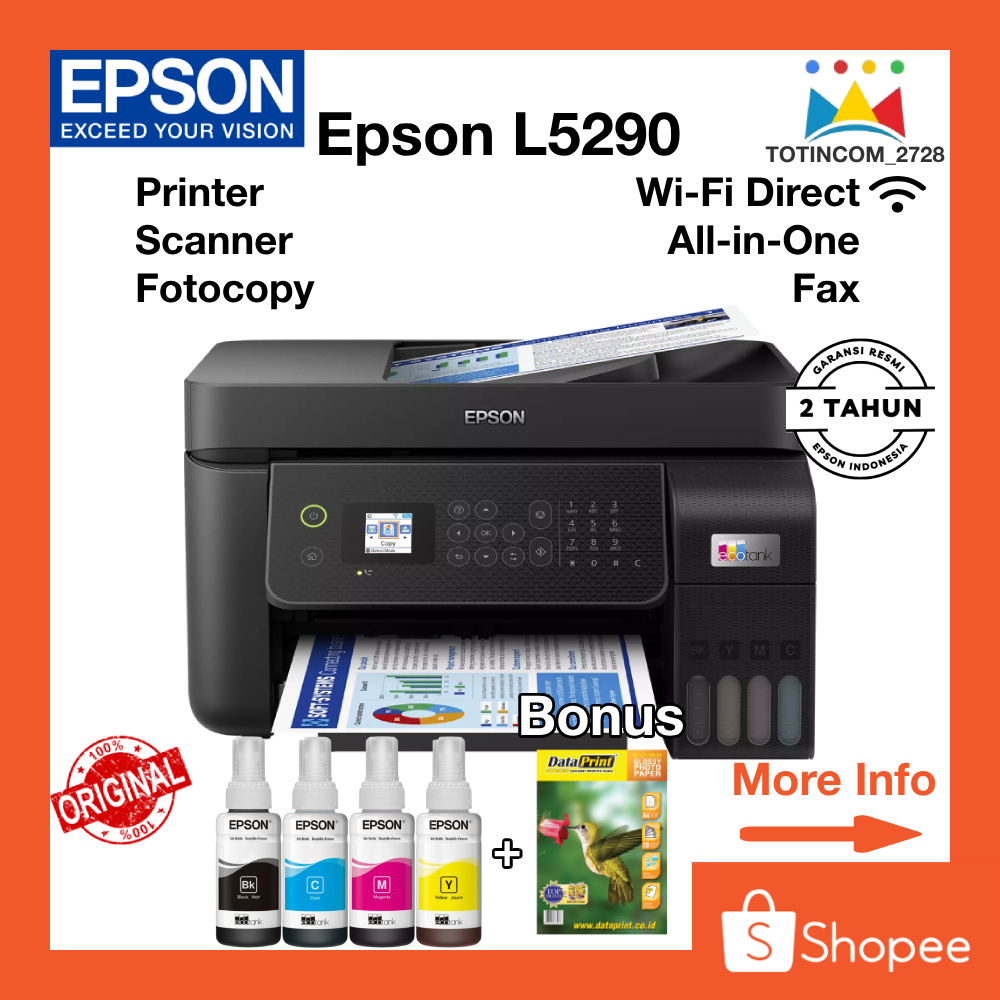 Printer Epson EcoTank L5290 A4 Wifi All-in-One Ink Tank Printer Scanner F4