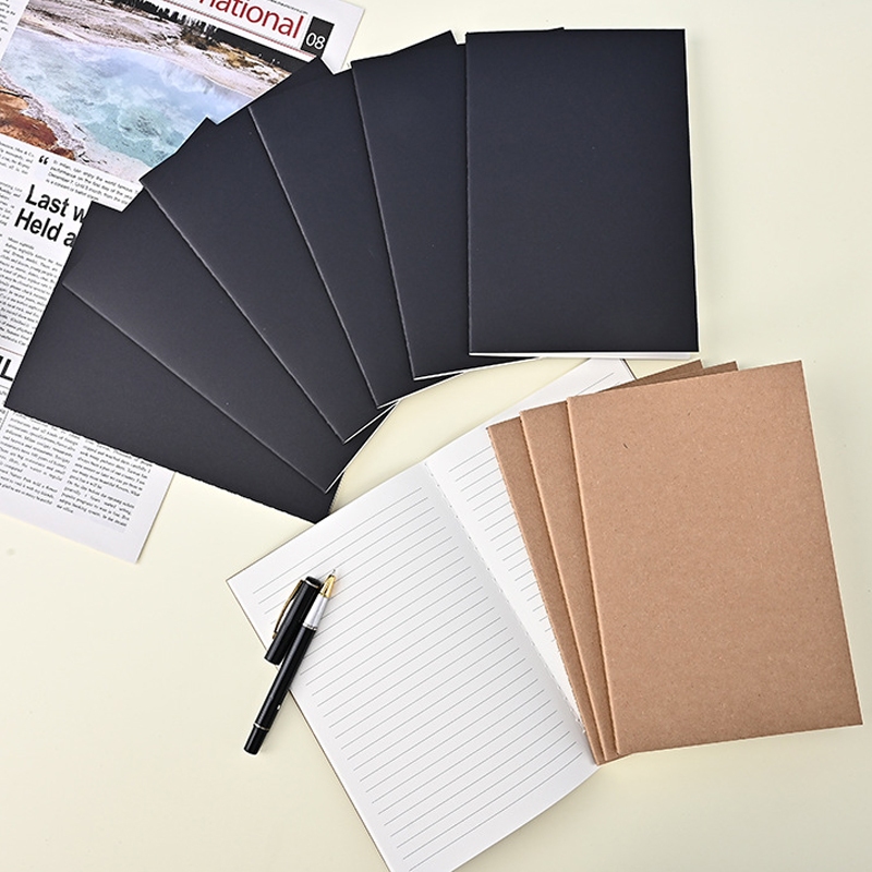 

Hitam/Kraft A5/B5 Notebook Buku 36 Lembar lined/Grid/Blank