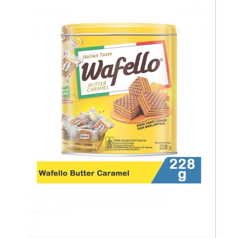 

WAFELLO WAFER CHOCO/CARAMEL 234gr Kaleng