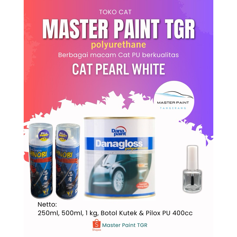 (BISA DIJADIKAN PILOX) CAT PU PEARL WHITE | CAT PEARL WHITE | CAT PU LEMBAYUNG PUTIH