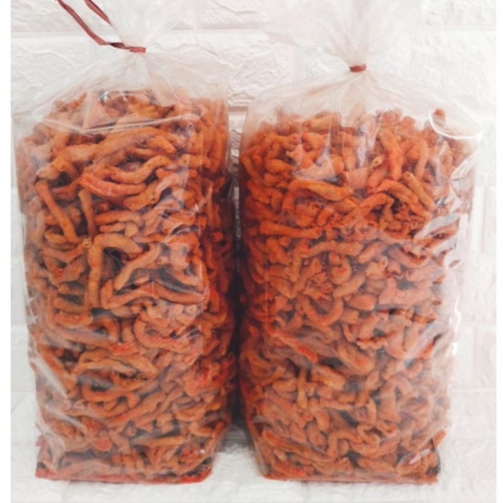 

usus balado 1kg/usus crispy 1kg pedas daun jeruk/usus pedas daun jeruk/keripik/camilan/usus ayam