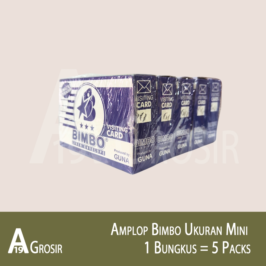 

(1BUNGKUS=5PACK) Bimbo Amplop Putih Ukuran Mini