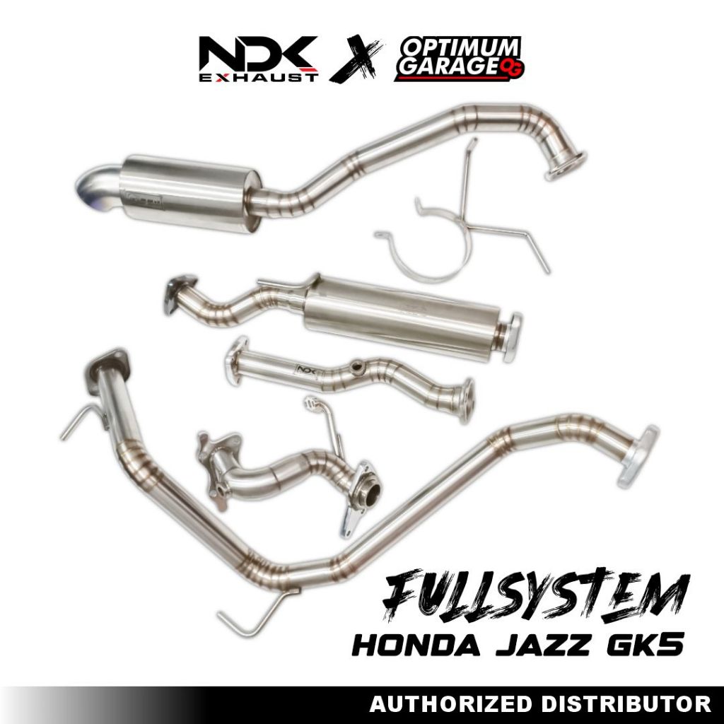 FULL SISTEM KNALPOT MOBIL NDK EXHAUST MUFFLER DK-02V3 RESONATOR DRAG  MOBIL HONDA JAZZ GK5