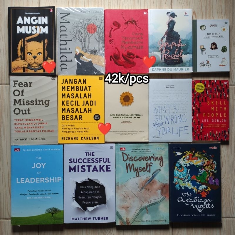 buku novel new preloved baru bekas original self improvement pengembangan diri self help non-fiksi