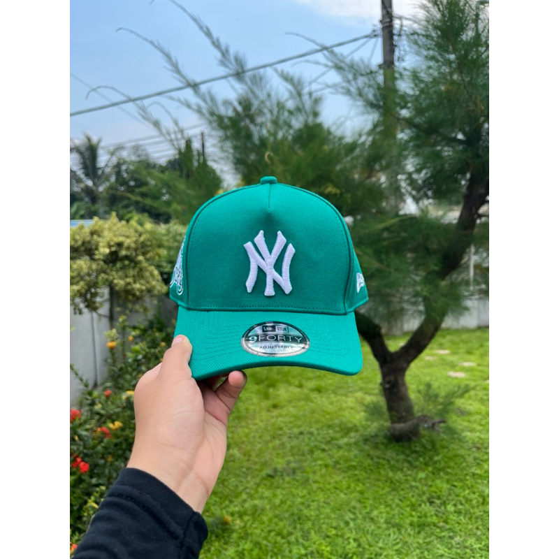 Topi baseball (wana hijau tosca)  pria/wanita logo NY