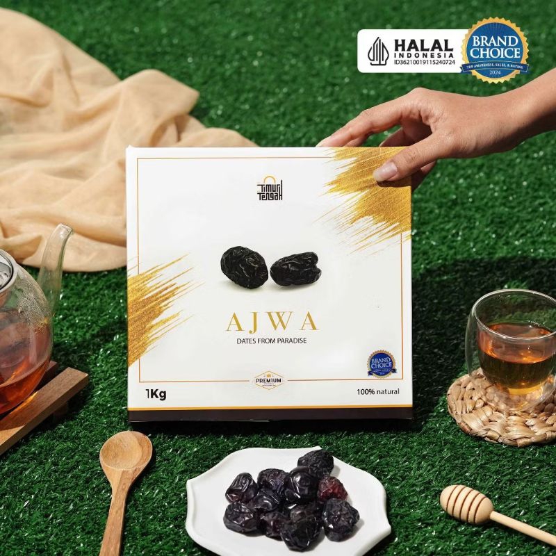 

Kurma Ajwa 1 Kg Original by Premium Timur Tengah Kurma Nabi Asli Madinah High Quality