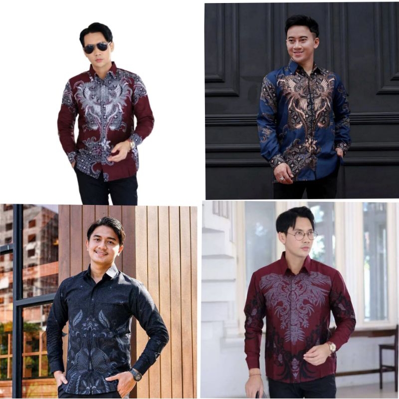 Kemeja Batik Pria Dewasa Modern Casual Slim Fit Modis Trendy Ukuran  M L XL XXL Baju batik