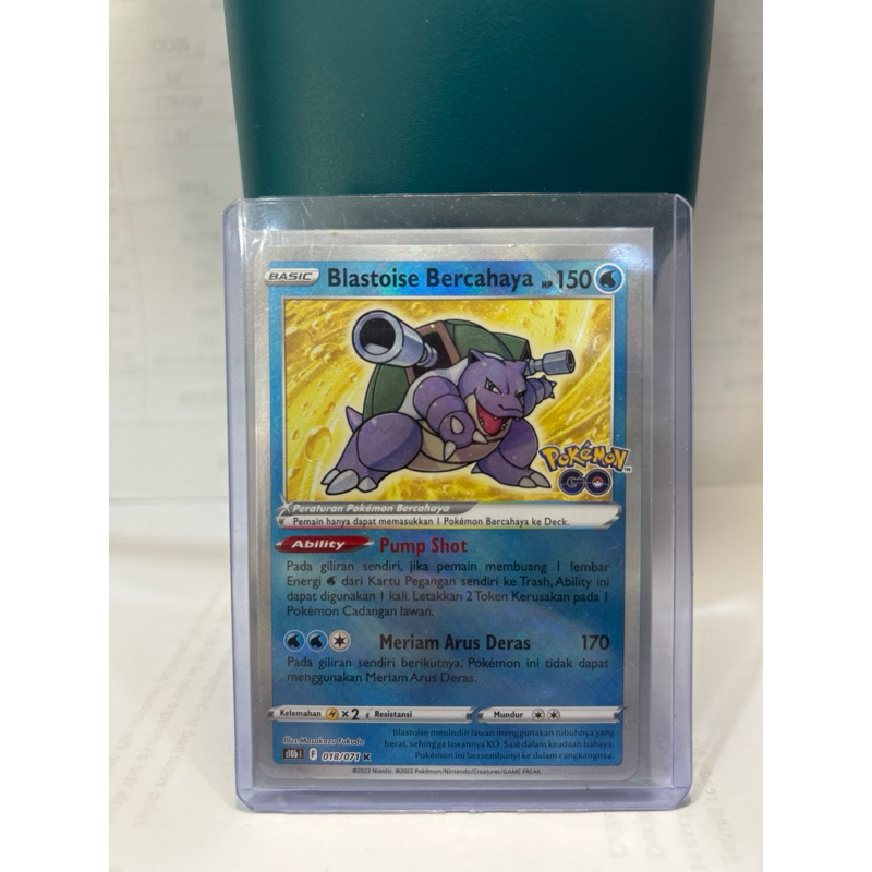 Kartu Indonesia-Set Pokemon go-Blastoise Bercahaya