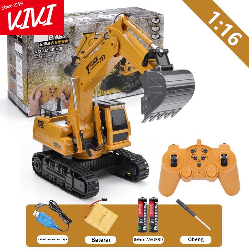 ViVi 2.4G Mainan Mobil Remote Control Bulldozer Wheel Loader Excavator