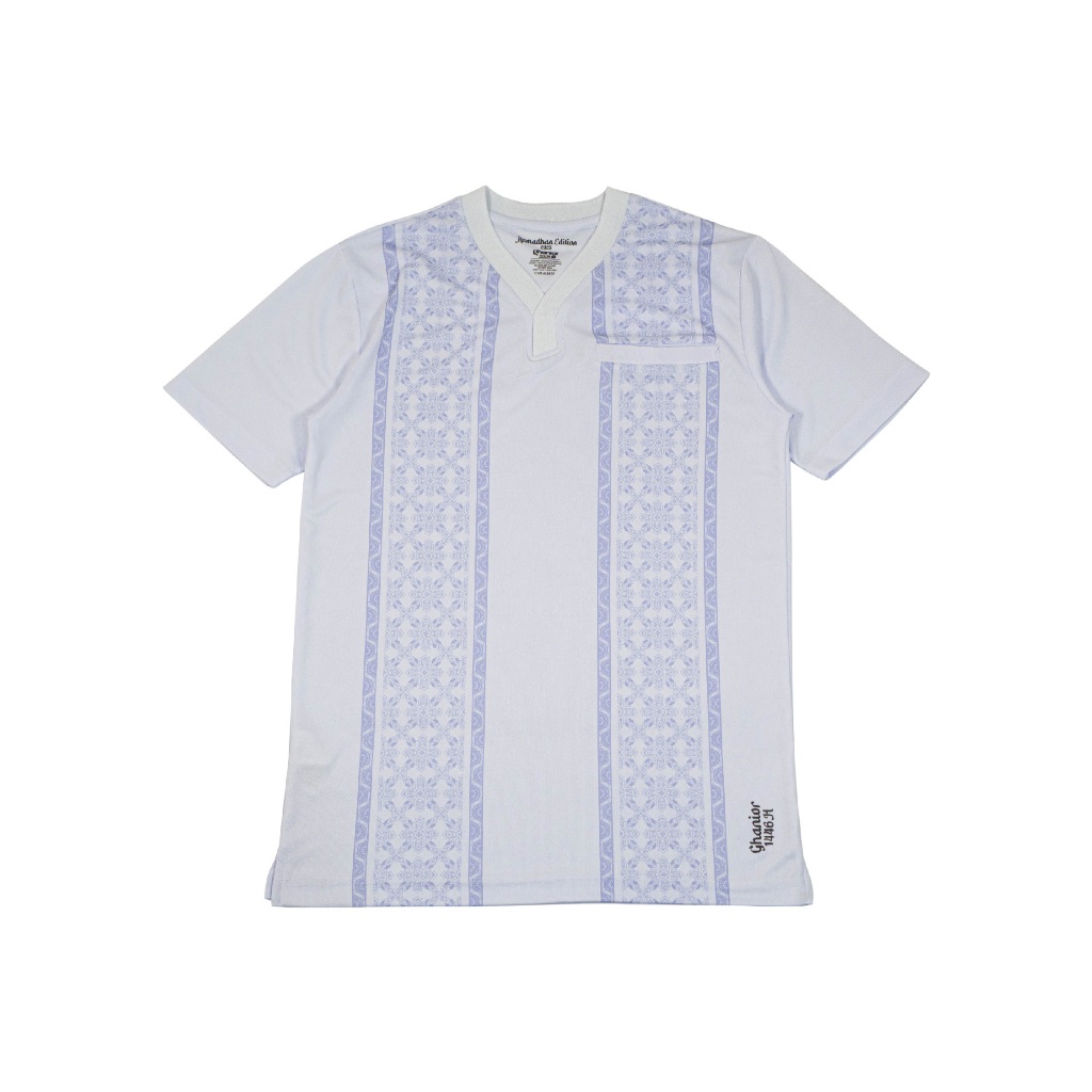 Ghanior Jersey Koko Fashion Pakaian Baju Muslim Kurta - Warna Putih