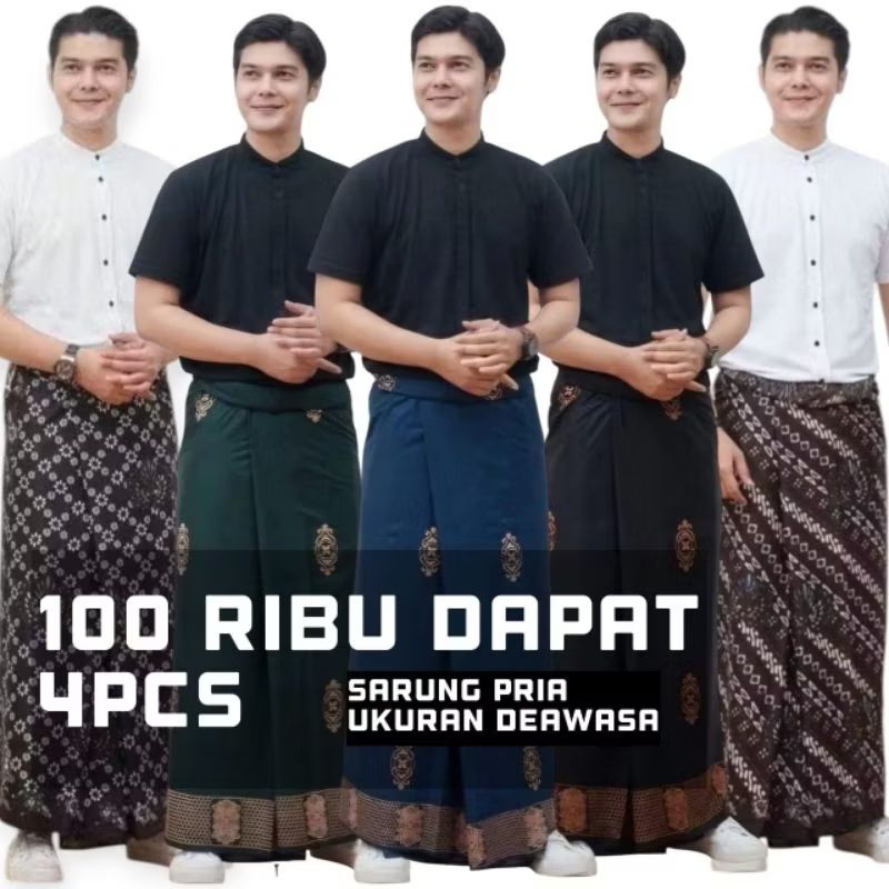 Terlaris Promo Sarung Gus Iqdam Serries 100ribu Dapat 4 || Sarung Batik Bahan Adem || Sarung Dewasa 