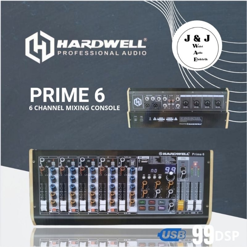 MIXER AUDIO HARDWELL PRIME 6 MIXER AUDIO 6 CHANNEL HARDWELL