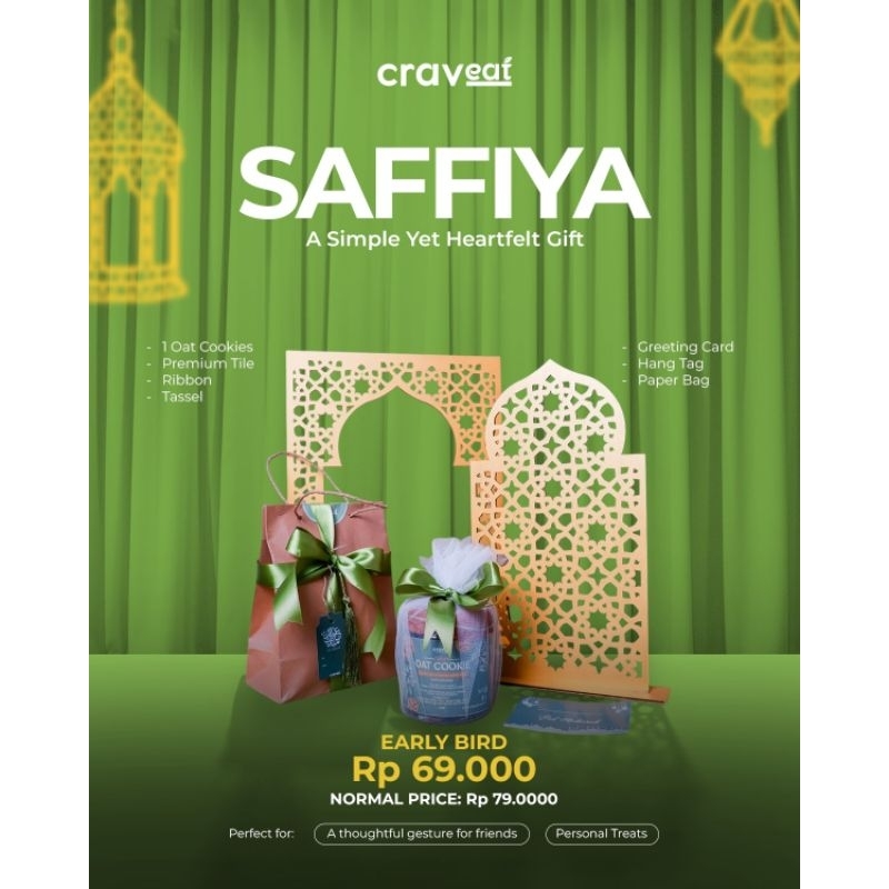 

SAFFIYA Eid Hampers Sehat Idul Fitri Parcel Ramadhan, Kado Lebaran Unik, Oatmeal Oat Cookies No Sugar, Rendah Gula Diabetes Diet Granola Snack Sehat Lebaran, Hadiah Lebaran Minimalis, Paket Lebaran Healthy Sehat Hampers Makanan Tanpa Pengawet Vegan Glute