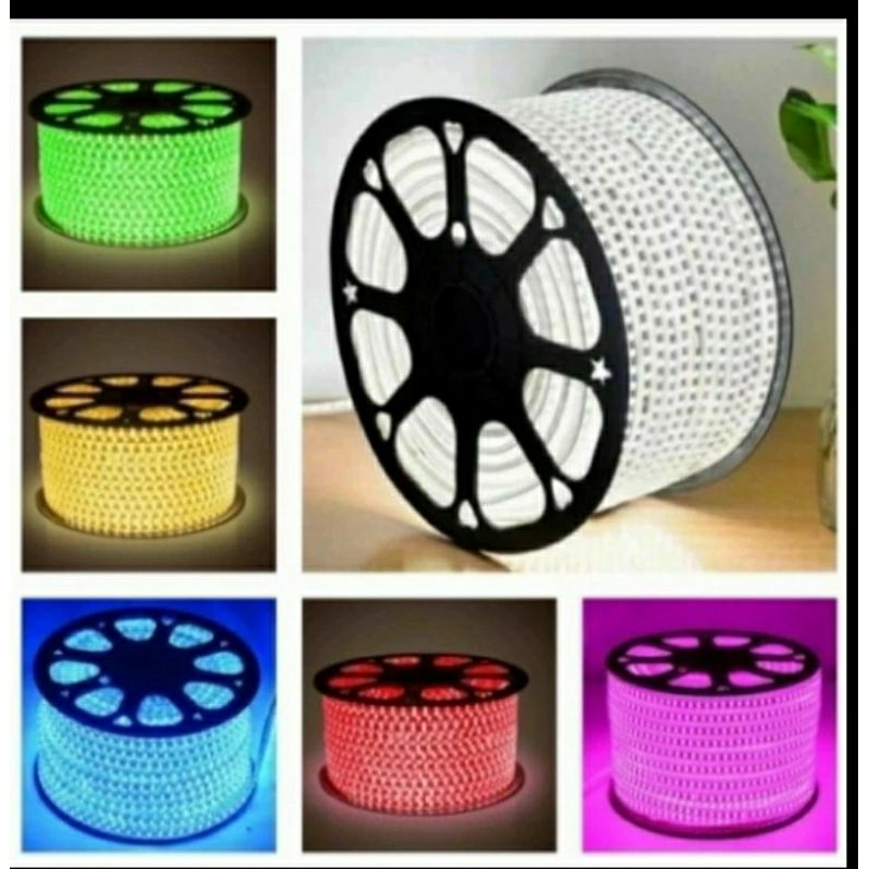 lampu selang + soket smd 5050 / led selang 5050 / lampu kolong 5050 / led strip selang + soket 5050
