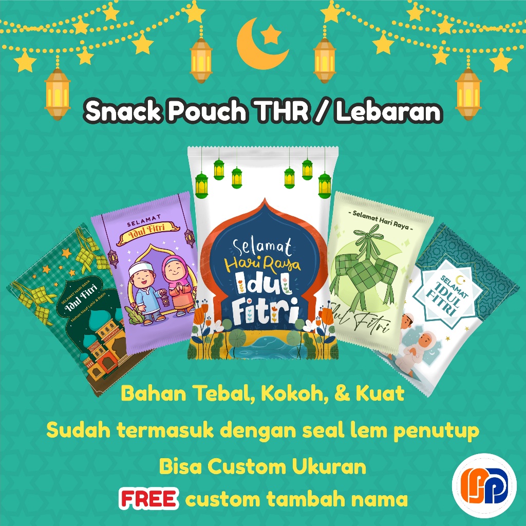 

[V.2] SNACK POUCH THR LEBARAN IDUL FITRI MURAH BAHAN TEBAL BISA CUSTOM UKURAN DAN DESIGN