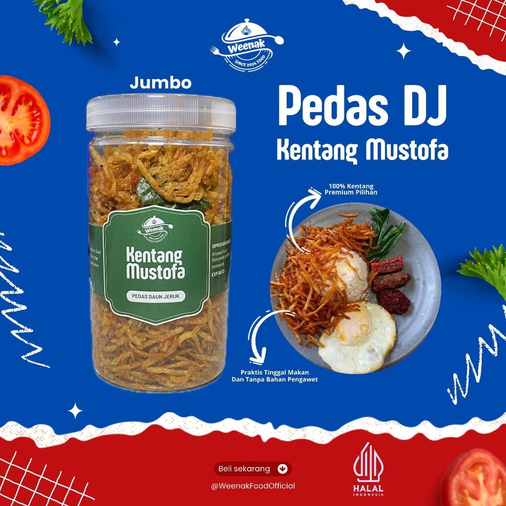 

Kentang Mustofa Spesial Pedas Daun Jeruk Toples Jumbo by WeenakFood
