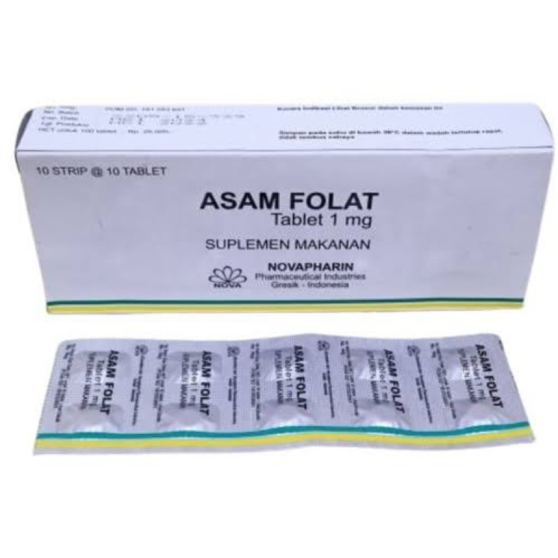 ASAM FOLAT NOVAPHARIN STRIP 10 TABLET