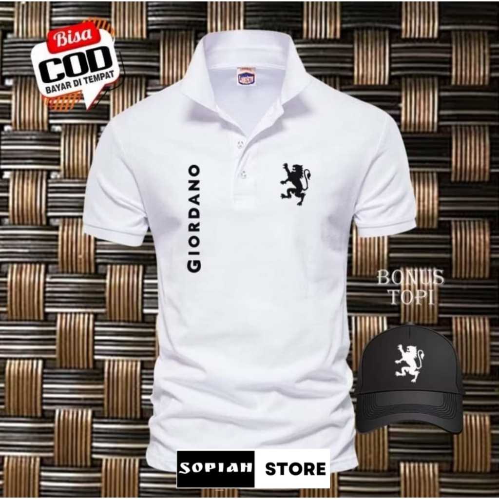 CUDA.Co Kaos Polo GRATIS TOPI 61 Hitam Lengan Pendek/Kaos Polo PremiumQuality/Polo Polos Best Seller