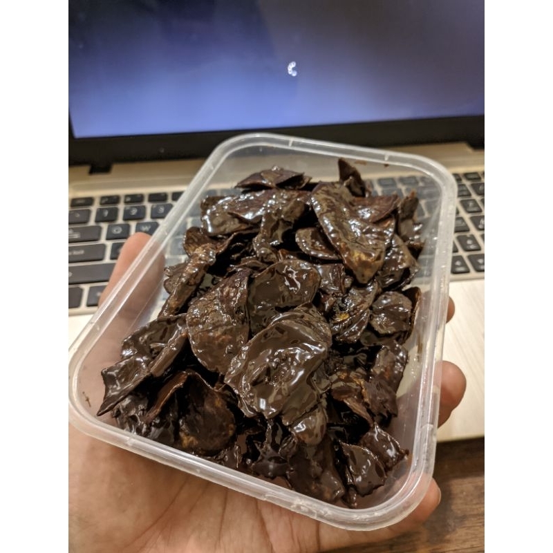 

Keripik pisang coklat lumer enak