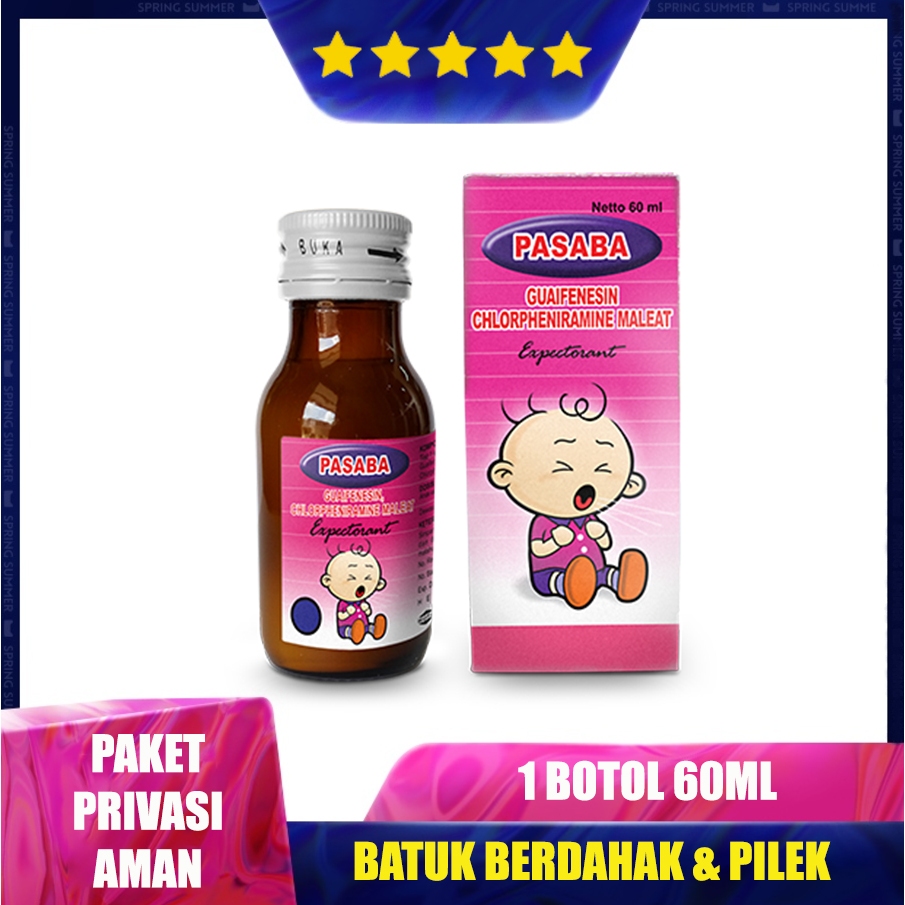 Pasaba Expectorant Obat Batuk Berdahak dan Pilek Anak-Anak