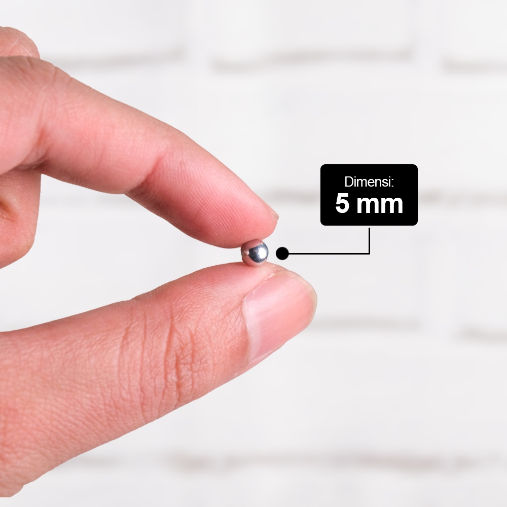 MBP5-Pelor Sepeda 100pcs 5MM pelor gotri sepeda anak bmx pelor motor peluru ketapel besi 5mm steel