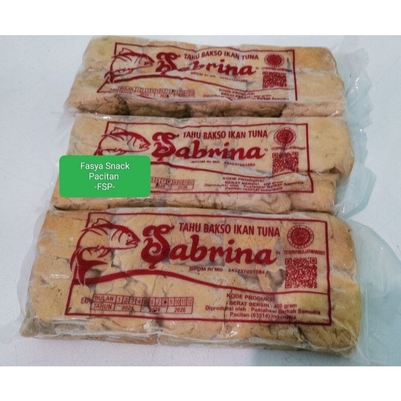 

Tahu Bakso Tuna Sabrina Halal, Enak, Bergizi, Sehat dan Lezat (Tersertifikasi MD BPOM, Halal MUI dan SKP KKP)