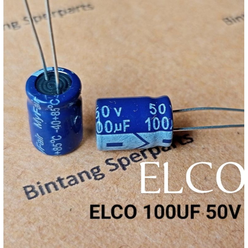 (1 Buah) KAPASITOR ELCO 100UF 50V CAPACITOR ELCO 100UF 50V KAPASITOR ELCO 50V 100UF ELCO 100UF 50VOL