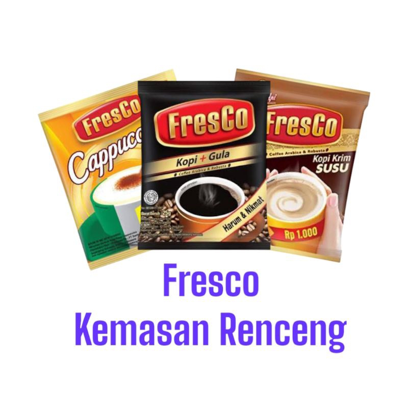 

Fresco Bag kopi instan Renceng 5/10pcs X 25gr cappucino - kopi susu - moca