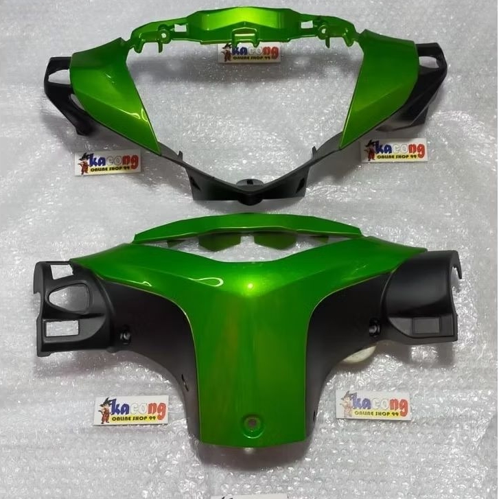 batok kedok kepala depan belakang supra x 125 helm in hijau