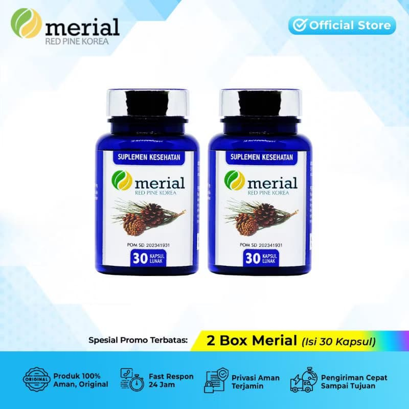 MERIAL ORIGINAL 2 BOX 60 KAPSUL HERBAL KOLESTROL PALING AMPUH