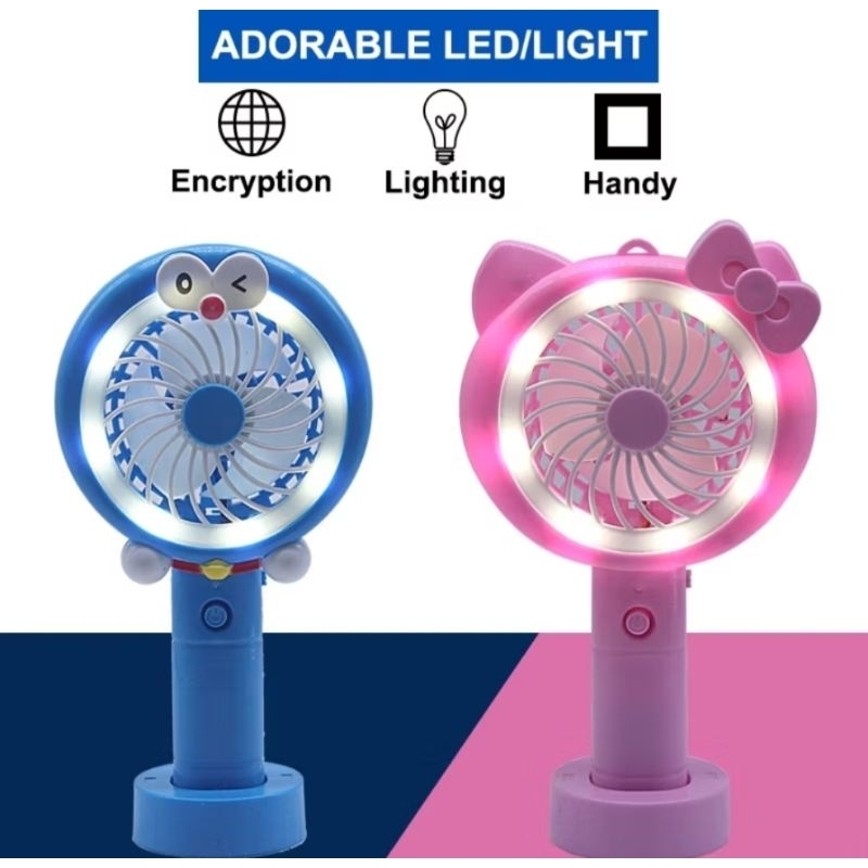 Kipas Angin Mini Lampu Led // Kipas angin mini doraemon // kipas angin mini hello kitty