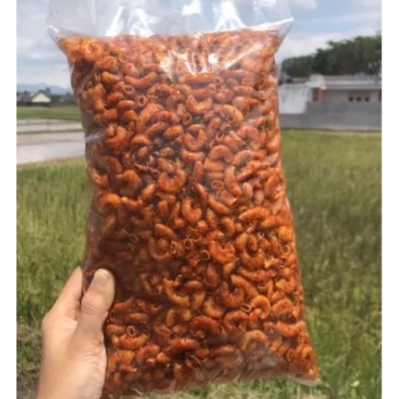 

Makaroni keriuk pedas daun jeruk 500.grm seblak makroni kriwil