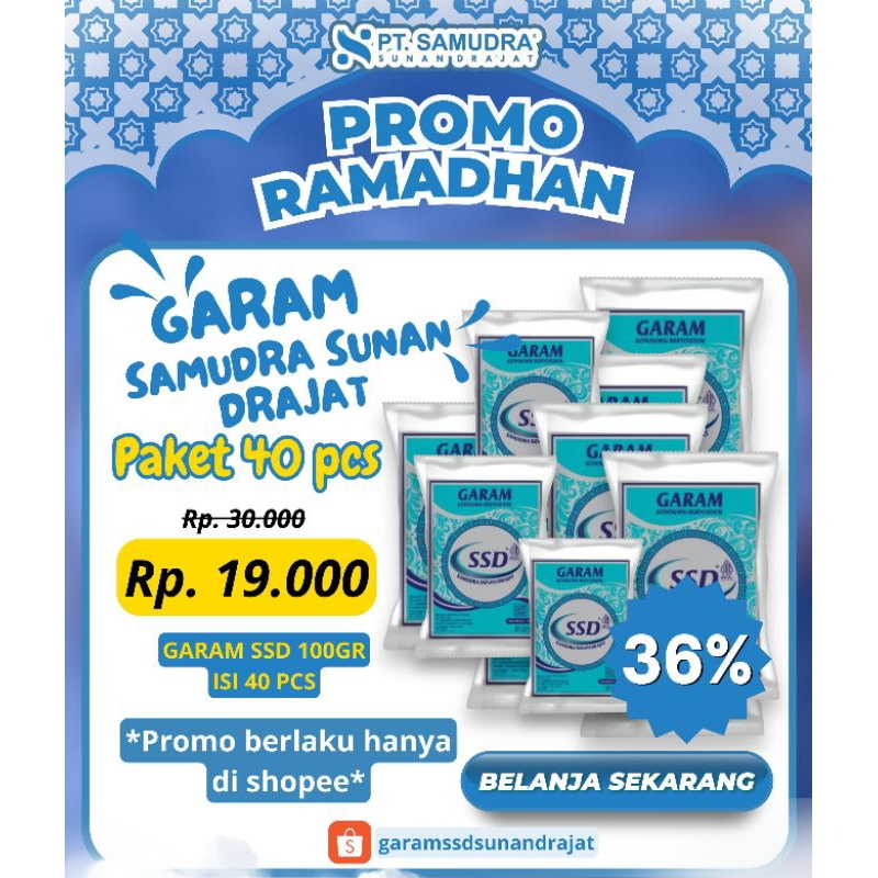 

PAKET 40 PCS GARAM DAPUR SSD 100gr