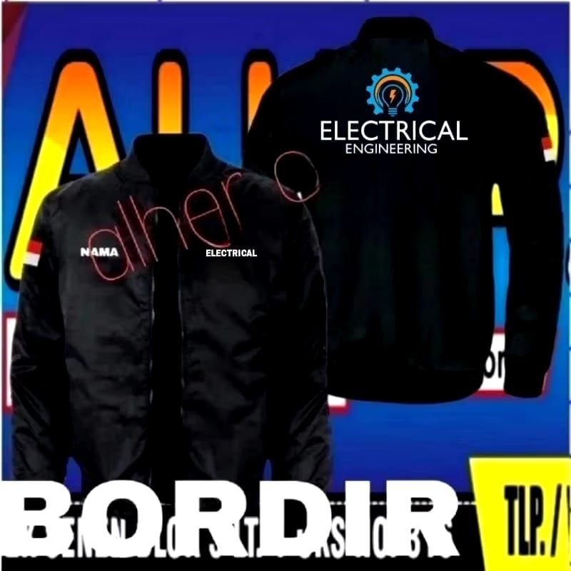 Jaket bordir electrical engineering jaket electrical engineering jaket bomber electrical engineering