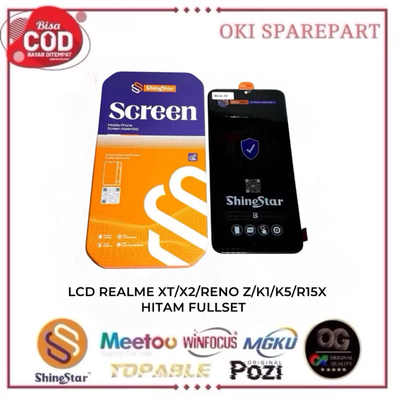 LCD TS REALME XT/X2/RENO Z/K1/K5/R15X Original 100% Shinestar- Shinestar Original 1:1 Copotan