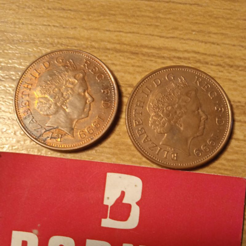 Koin 2 pence tahun 1999 Inggris