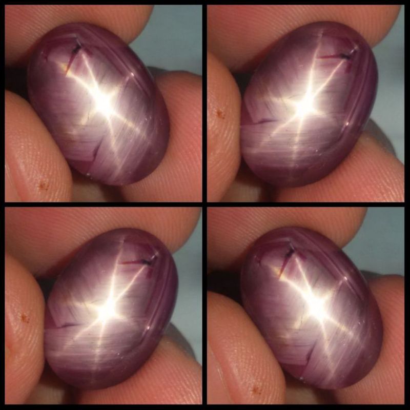 Cincin Mata Batu Natural Red Ruby Star Belang Unik Antik Serat Rapi Big Size Premium (Kolektor Item)