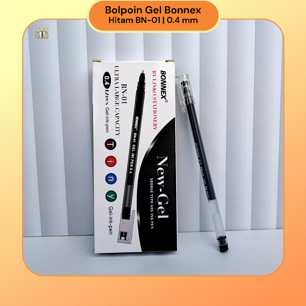 

[ Ecer ]Bolpoin Gel BONNEX BN-01 0.4 mm Warna Hitam Serbaguna