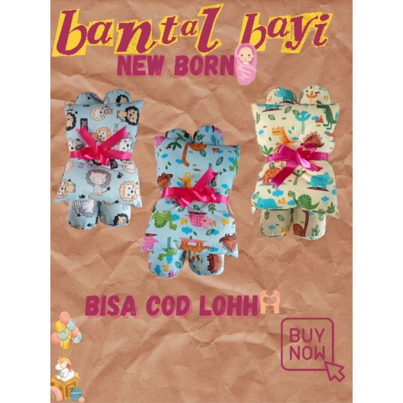 Bantal $ Guling bayi anti peyang set  untuk bayi baru lahir/untuk kado bayi
