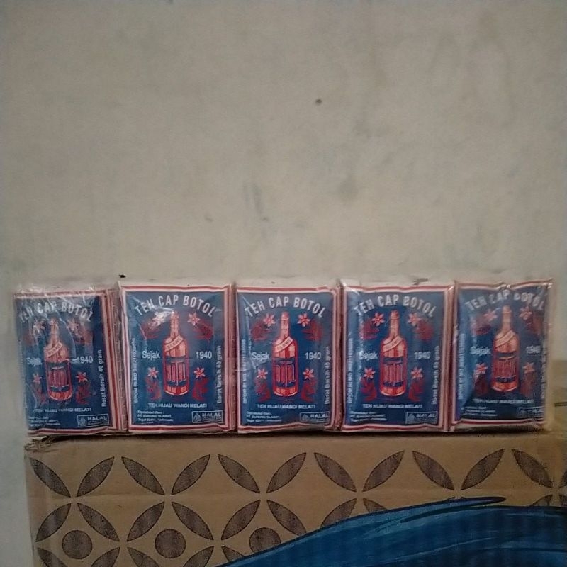 

Teh Cap Botol Tubruk Hijau & Biru 1 Pak isi 10 pcs x 40gr