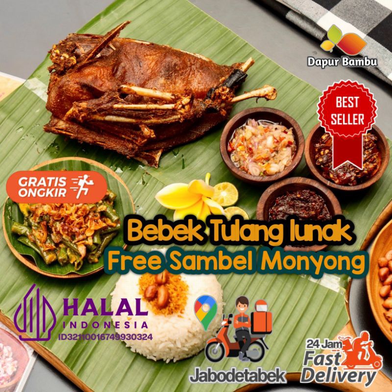 

Bebek Tulang Lunak Sambel Monyong 1 Ekor 5 Potong / Bebek Ungkep Presto Dapur Bambu / Bebek