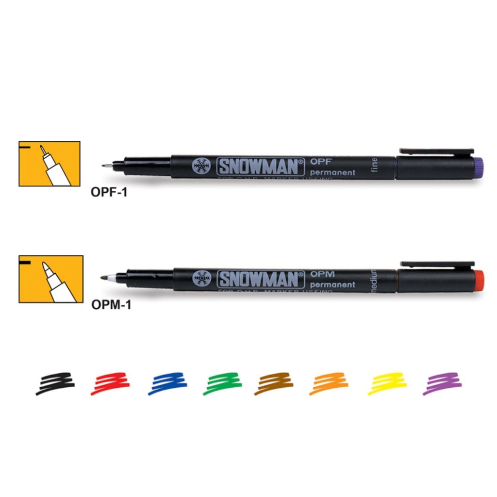 SPIDOL SNOWMAN OPF OPM - MERAH - SNOWMAN OHP MARKER - OPF OPM - 1 PCS
